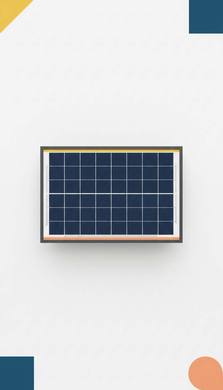 Residential Solar Panel With Lightweight Frame