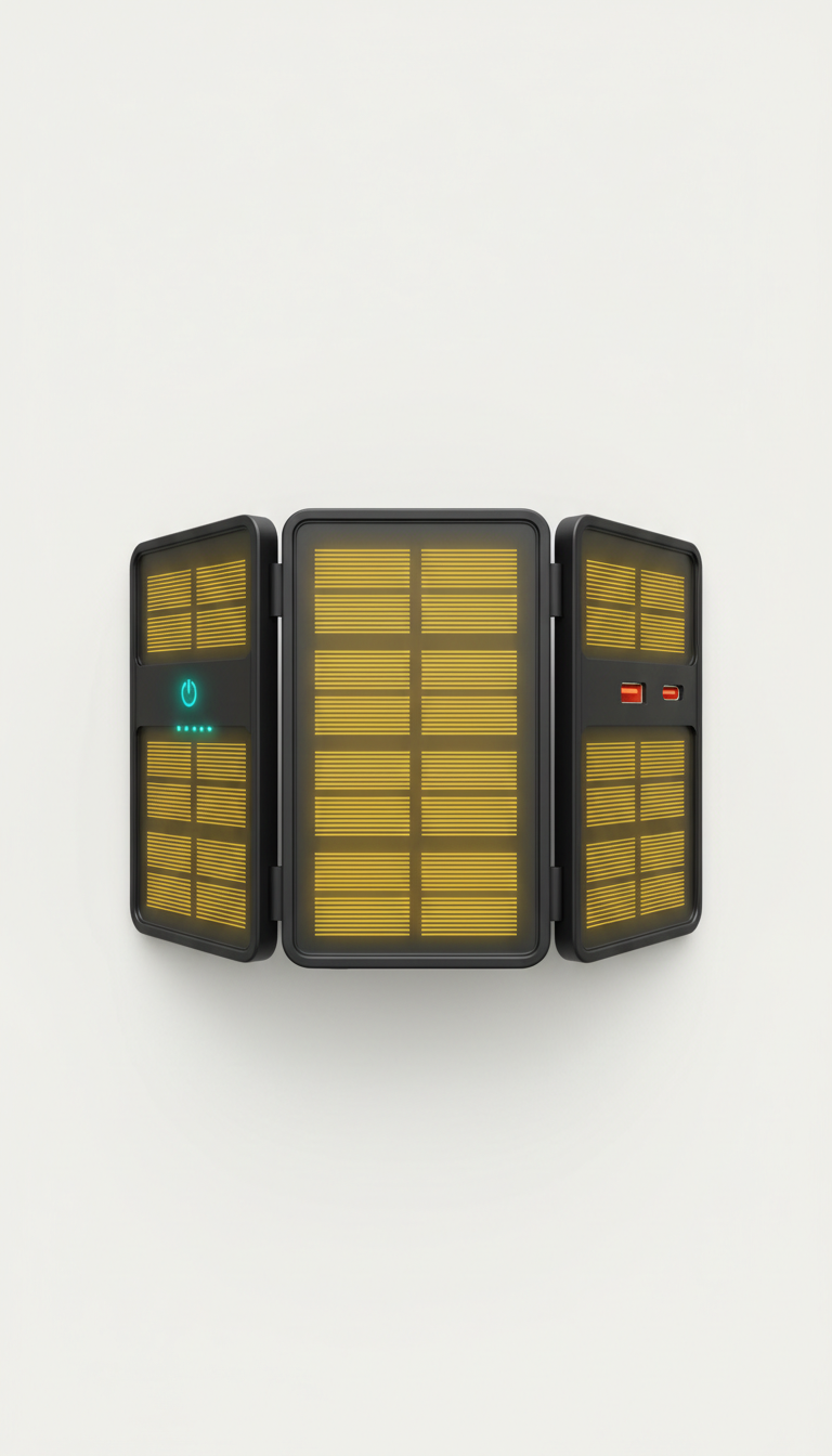 Portable Solar Charger With Foldable Design